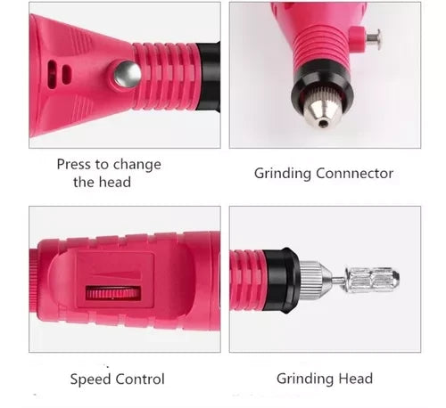 Kit Pulidor De Uñas Eléctrico Manicure P