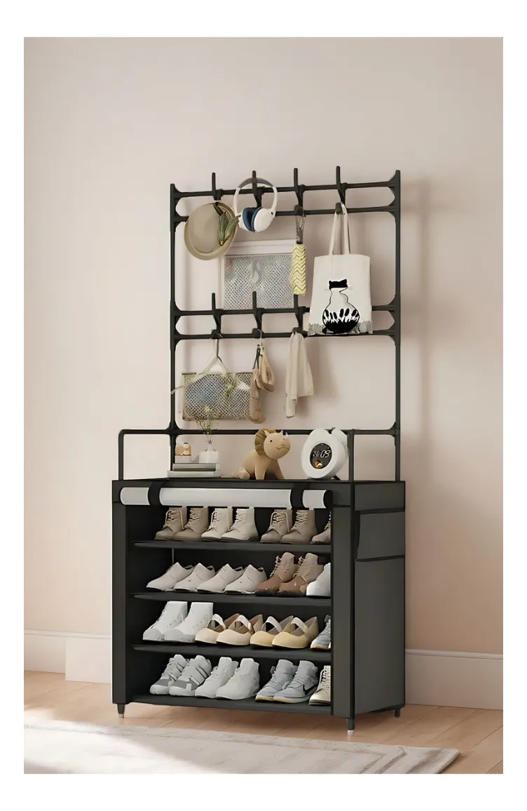 Zapatero Perchero De Tela 4 Niveles